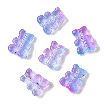 Transparent Spray Paint Glass Beads GLAA-Z011-08A-1