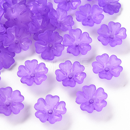 Transparent Frosted Acrylic Bead Caps MACR-S371-04A-747-1