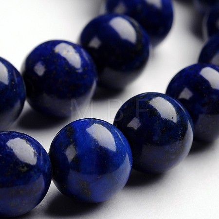 Round Dyed & Natural Lapis Lazuli Gemstone Bead Strands G-J333-05-10mm-1