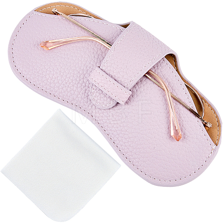 1Pc PU Leather Glasses Case AJEW-CN0006-94J-1