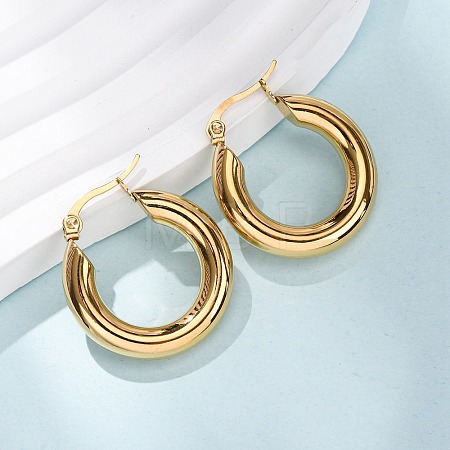 304 Stainless Steel Hoop Earrings X-EJEW-G458-02G-1
