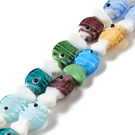 Handmade Lampwork Beads Strands LAMP-G154-07A-1