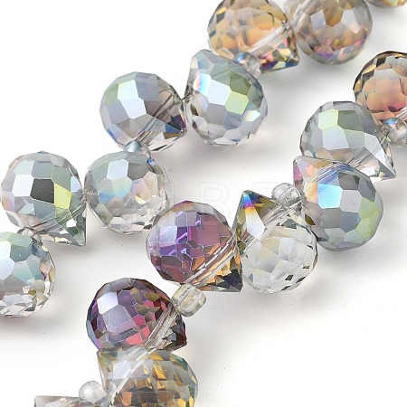 Electroplate Glass Beads Strands EGLA-D030-17H-1