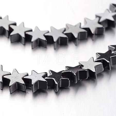 Non-magnetic Synthetic Hematite Bead Strands G-F300-24B-09-1