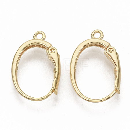 Brass Leverback Earring Findings KK-T051-42G-NF-1