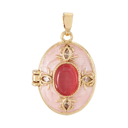 1Pc Brass Enamel Locket Pendants FIND-TA0010-71B-1