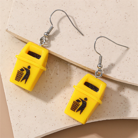Funny Bathroom Theme Resin Dangle Earrings WG8936B-01-1