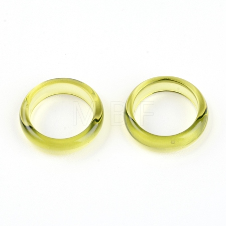 Resin Finger Rings RESI-WH0024-76H-1