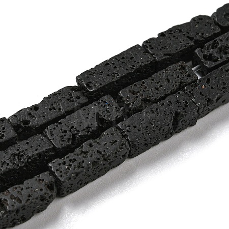 Natural Lava Rock Beads Strands G-C084-C08-01-1