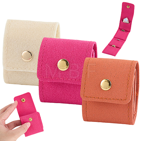3Pcs 3 Styles PU Leather Jewelry Rolls ABAG-CL0001-70B-1