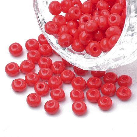 FGB 6/0 Baking Paint Glass Seed Beads SEED-Q025-4mm-N12-1