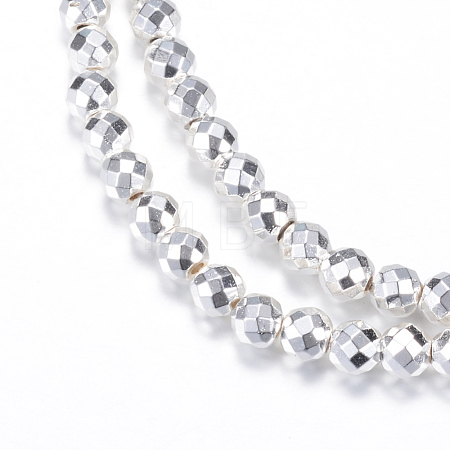 Electroplate Non-magnetic Synthetic Hematite Bead Strands G-Q465-12S-1