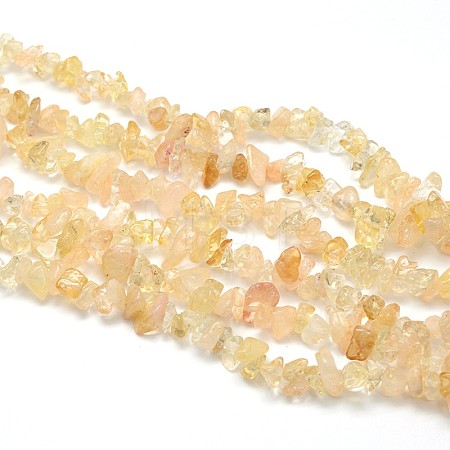 Natural Citrine Beads Strands G-O049-B-29-1