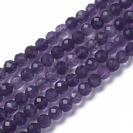 Natural Amethyst Beads Strands X-G-F596-13-2mm-1