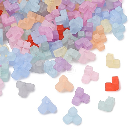 Frosted Transparent Acrylic Beads SACR-T362-01B-1