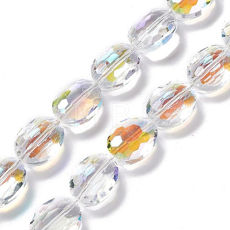 Faceted Glass Beads Strands EGLA-E030-01F-1