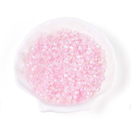 Transparent Spray Painted Glass Beads EGLA-N018-4mm-11-1