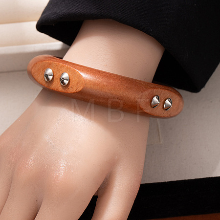 Iron Studded Wooden Statement Bangles WGF1C60-04-1
