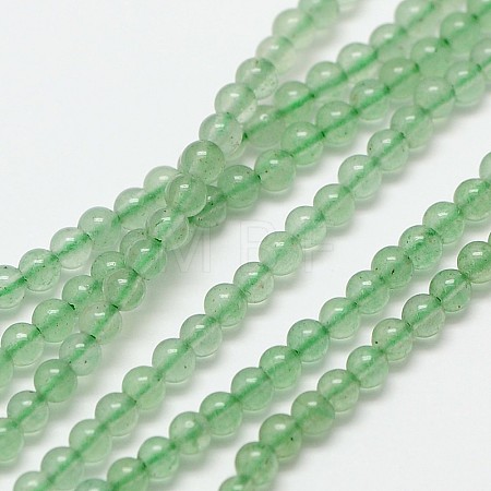 Natural Gemstone Aventurine Round Beads Strands X-G-A130-2mm-H01-1