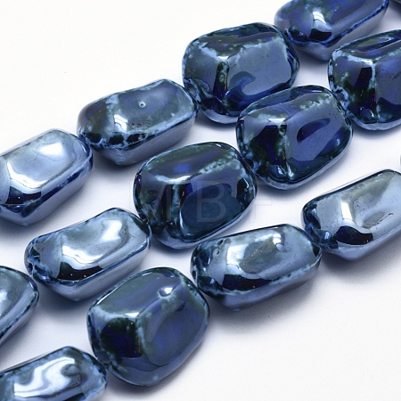 Eco-Friendly Glazed Porcelain Beads PORC-P027-E10-1