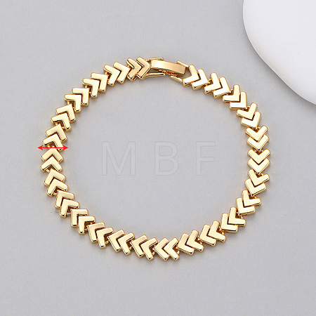 Brass Link Chain Bracelets for Women WG7C619-01-1