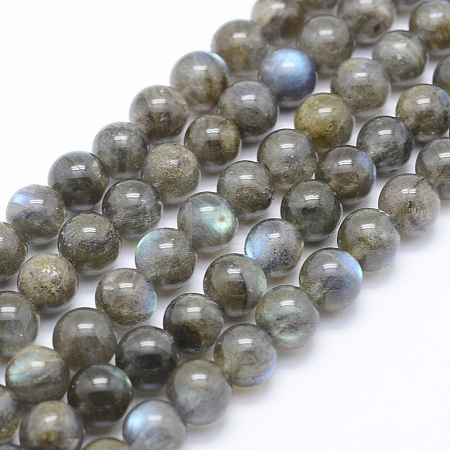 Natural Labradorite Beads Strands G-P336-19-8mm-1