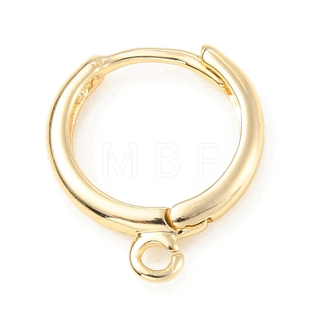 Brass Huggie Hoop Earring Findings KK-C024-17KCG-1