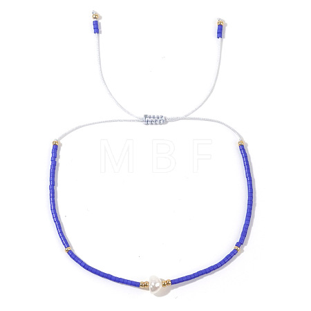 Adjustable Glass Seed Bead Braided Bead Bracelets for Women VT9382-10-1