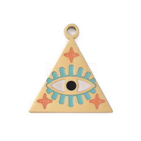 304 Stainless Steel Enamel Pendants STAS-I325-104E-G-1
