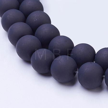 Baking Paint Transparent Glass Bead Strands GLAA-S031-10mm-38-1