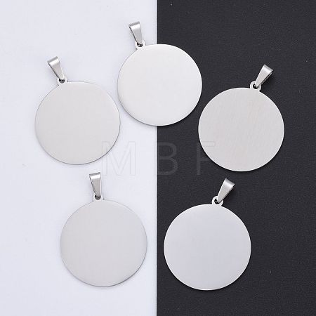 Tarnish Resistant 304 Stainless Steel Pendants STAS-P063-09P-1