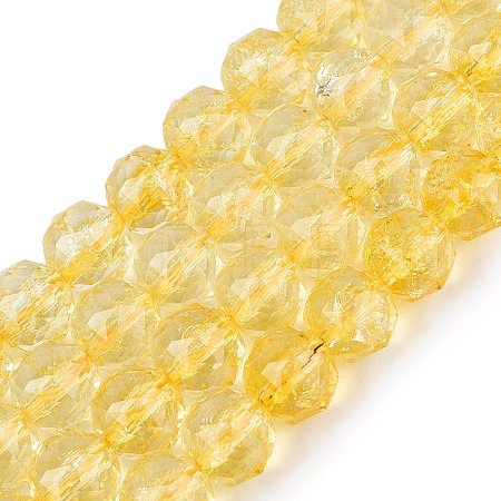 Crackle Transparent Glass Beads Strands GLAA-Q108-02A-15-1