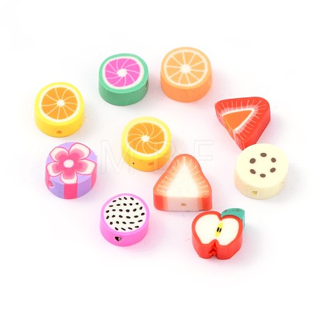 Mixed Fruit Theme Handmade Polymer Clay Beads CLAY-Q170-M-1