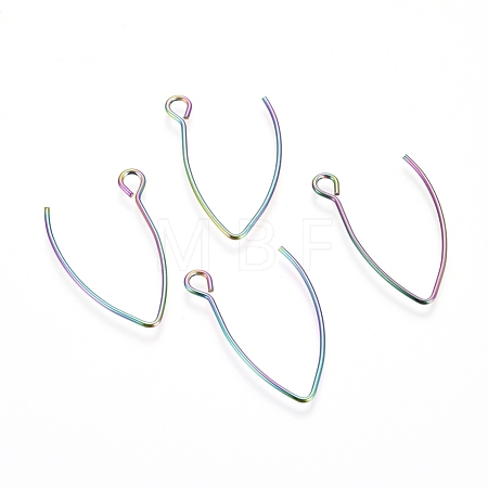 Ion Plating(IP) 304 Stainless Steel Earring Hooks X-STAS-L216-03A-M-1