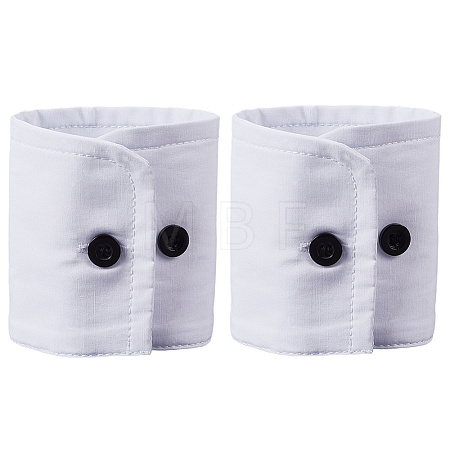 Removable Cotton Wrist Cuffs with Resin Button AJEW-WH20077-020A-1