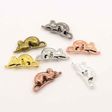 Alloy Animal Mouse Rat Charms Pendants X-PALLOY-M031-08-1