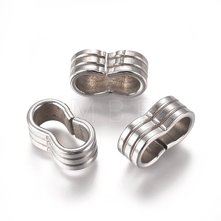 Non-Tarnish 201 Stainless Steel Slide Charms/Slider Beads STAS-L238-057B-P-1