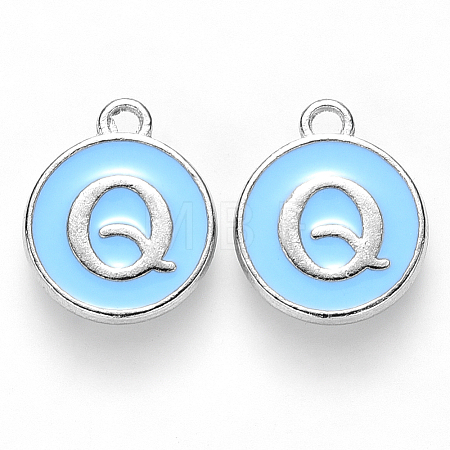 Platinum Plated Alloy Enamel Charms LS-ENAM-S118-04Q-P-1