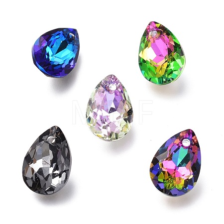 Glass Rhinestone Pendants RGLA-A024-C02-M1-1