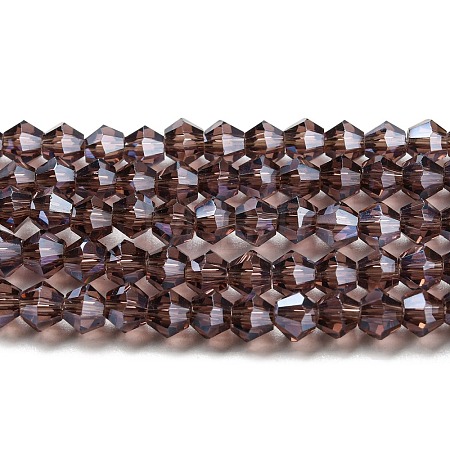 Transparent Electroplate Glass Beads Strands EGLA-A039-T3mm-A05-1