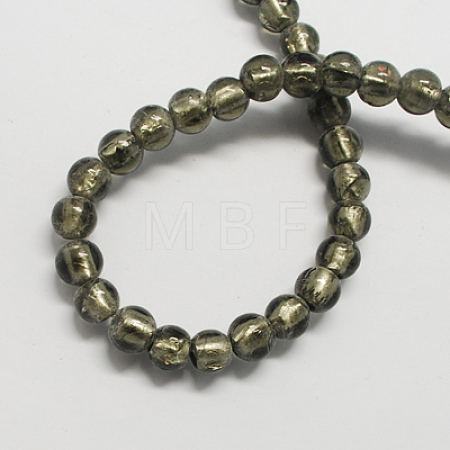 Handmade Silver Foil Glass Beads FOIL-R054-2-1