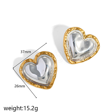 304 Stainless Steel Stud Earrings for Women WG901F7-03-1