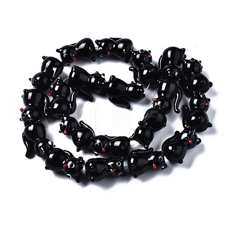 Handmade Bumpy Lampwork Beads Strands LAMP-Q031-003-1
