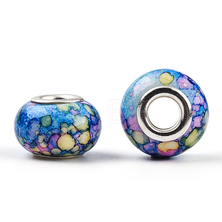 Opaque Resin European Beads RPDL-T003-09I-1