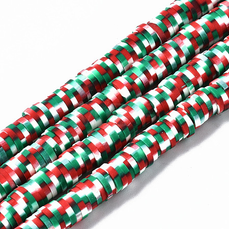 Handmade Polymer Clay Beads Strands CLAY-N008-010-H24-1