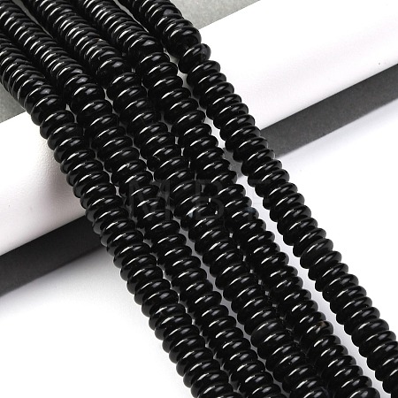 Natural Black Agate(Dyed & Heated) Beads Strands G-G177-F01-05-1