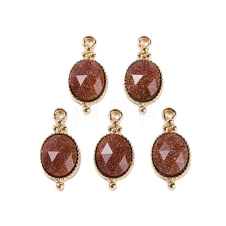 Synthetic Goldstone Faceted Pendans KK-L218-003G-06-1