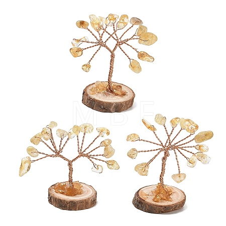 Natural Yellow Quartz Chips Tree of Life Decorations GG-CBAEDF6-01L-1