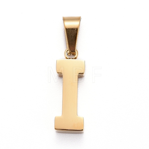 Ion Plating(IP) 304 Stainless Steel Letter Pendants STAS-H127-I-G-1
