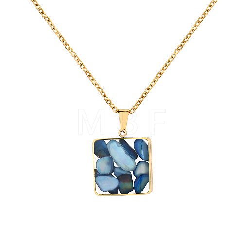 Elegant Stainless Steel Irregular Pendant Necklaces for Women XQ7626-2-1